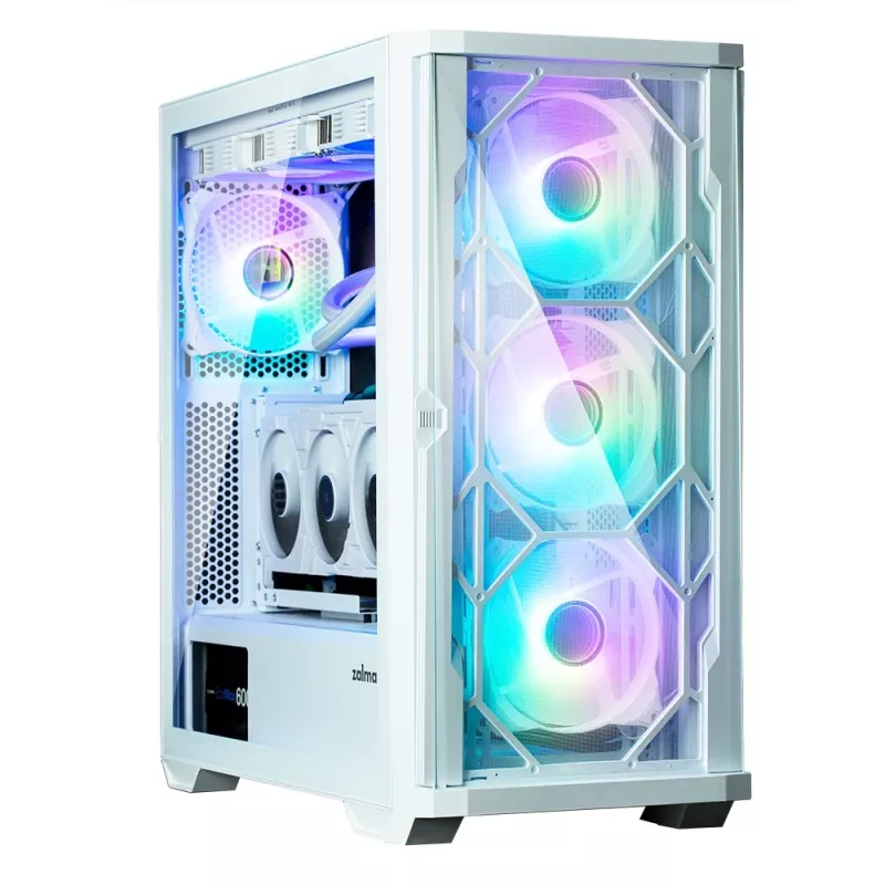 Korpusas Zalman Z10 DUO ATX baltas su ZM-IF120 x4 ARGB ventiliatoriais
