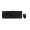 CHERRY DC 2000 klaviatūra su pele, laidinė, USB, mechaninė, AZERTY, juoda