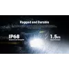 Nitecore HC70 UHE priekinė lemputė – 1600 liumenų, atspari smūgiams ir vandeniui, 0,172 kg, juoda