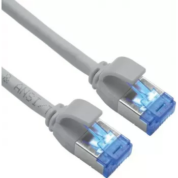 ROLINE S/FTP Patch Laidas Cat.6A TPE PoE tinkamas atsparus mazgams Pilka 1,5 m
