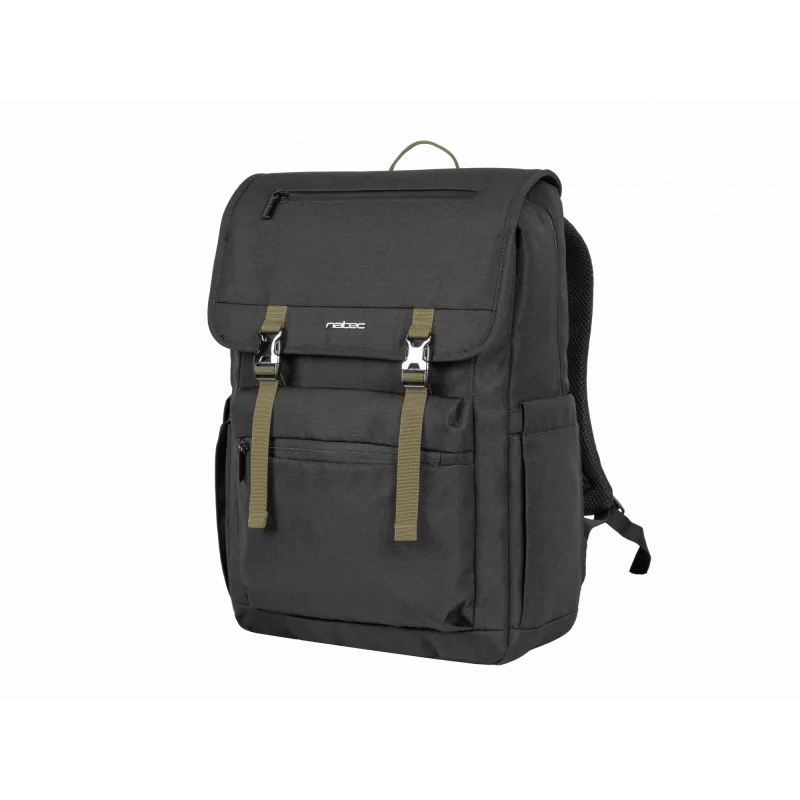 Kuprinė NATEC Niala Hunter Green 39,6 cm 15,6 colio Juoda 1 pagrindinis skyrius 2 priekinės kišenės