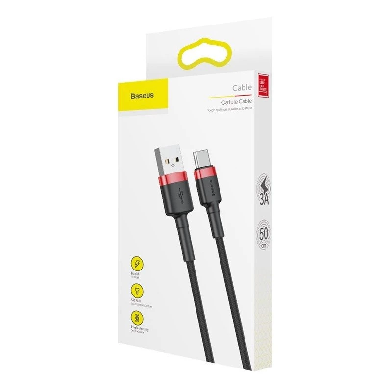 Mobiliojo telefono laidas Baseus Raudonas 1m USB A USB C