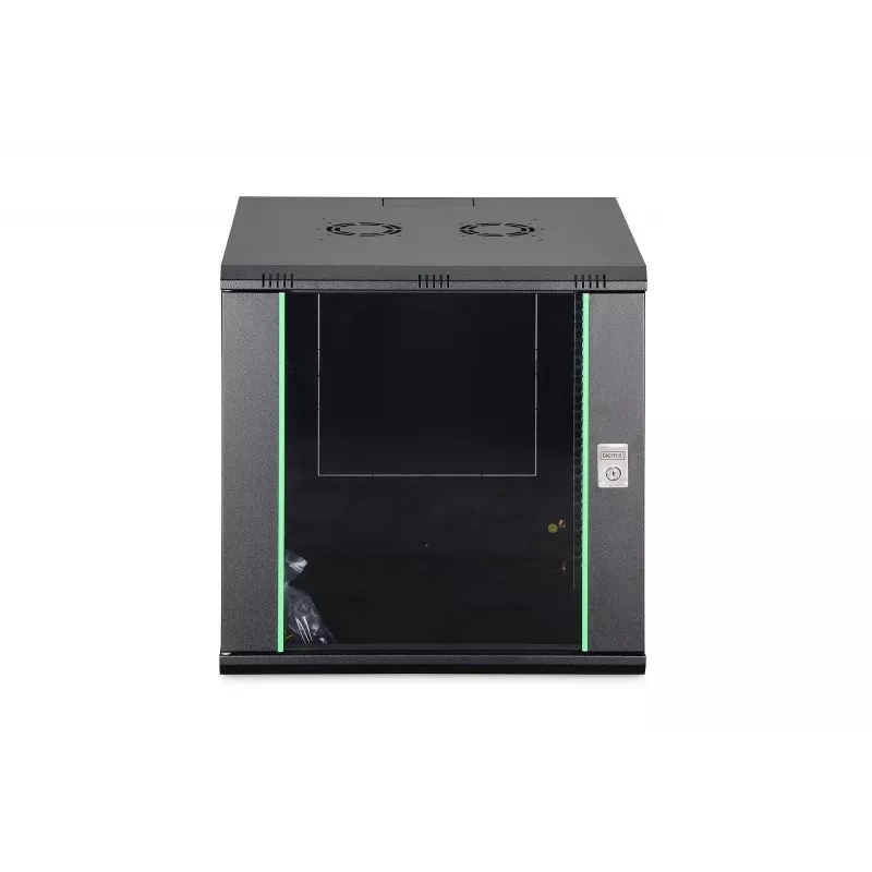 Sieninis tinklo spintas DIGITUS Dynamic-N DN-37111 — 12U, 600x600 mm, IP20, spynelė
