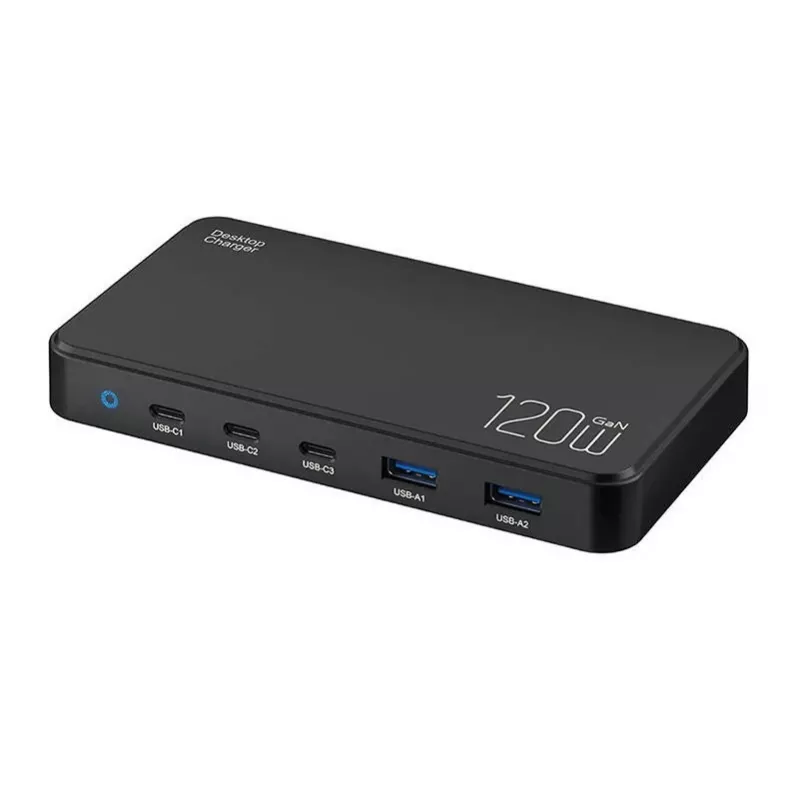 Krovimo stotelė BlitzWolf BW-i100 5-in-1 120W – kelių prievadų įkroviklis telefonams, planšetėms, nešiojamiesiems kompiuteriams