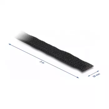 DeLOCK Lipnusis užsegimas 3 m x 20 mm juoda nailonas