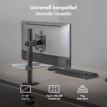 Monitoriaus laikiklis 17-32 colių, 9 kg maks., juodas