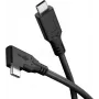 Goobay USB-C kabelis 90° USB4 1 m juodas - 100 W 40 Gbit/s maitinimas (79430)