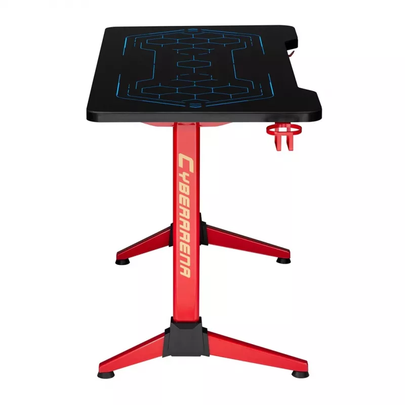 Gaming stalas MACLEAN RS163 RGB LED, didelis stalviršis, maks. apkrova 100 kg, maks. aukštis 760 mm