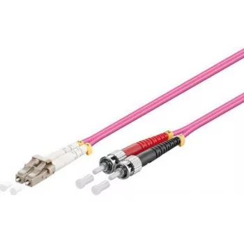 Šviesolaidinis kabelis MicroConnect FIB412010-4, OM4 daugiamodis, LC–ST, 10 m, violetinis