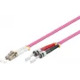 Šviesolaidinis kabelis MicroConnect FIB412010-4, OM4 daugiamodis, LC–ST, 10 m, violetinis