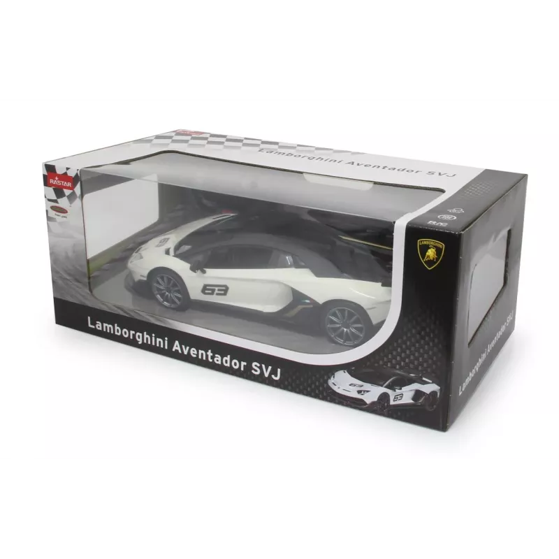 Radijo bangomis valdomas sportinis automobilis Jamara Lamborghini Aventador SVJ Performance 1:14 Baltas 2,4 GHz A
