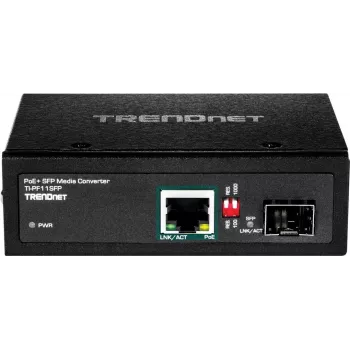 TRENDnet TI-PF11SFP – medijos keitiklis – GigE – 10Base-T, 100Base-TX, 1000Base-T – RJ-45 / SFP (mini-GBIC) – iki 40 km