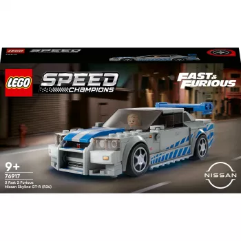 LEGO 76917 Speed Champions 2 Fast 2 Furious Nissan Skyline GT-R (R34) Automobilis