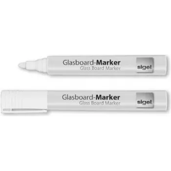 Markeris Sigel GL715 baltas smailus antgalis