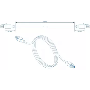 Teltonika 4 kontaktų maitinimo laidas juodas 1 m, įėjimo įtampa 30 V, įėjimo srovė 2 A