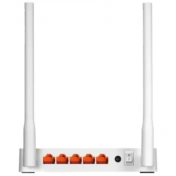Stalinis maršrutizatorius TOTOLINK N300RT – vienos juostos 2.4 GHz Wi‑Fi 4, 300 Mbps, 5x RJ-45 Fast Ethernet prievadai, 2 išorinės 5 dBi antenos