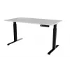 Reguliuojamo aukščio elektrinis stalas cama meble MOON LONG 150x80 72–120 cm juoda/balta