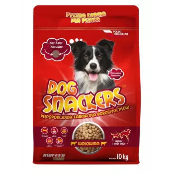 BIOFEED Dog Snackers Adult medium & large Beef - sausas šunų ėdalas - 10kg