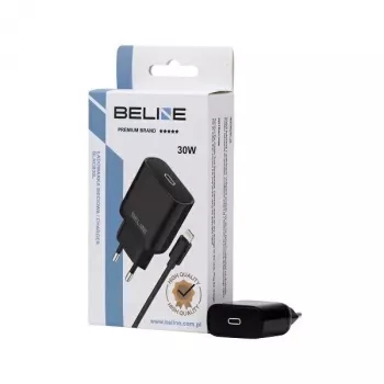 Beline Beli02174 30W USB-C į Lightning įkroviklis su juodu kabeliu
