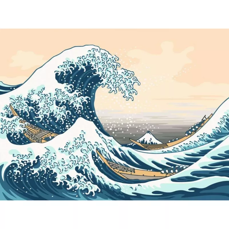 Tapybos rinkinys Ravensburger CreArt ART Collection The Great Wave Hokusai 23690 – piešimas pagal numerius