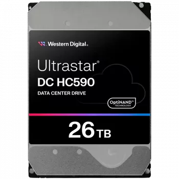 Kietasis diskas serveriui WD/HGST ULTRASTAR DC HC590 (3,5'', 26TB, 512MB, 7200RPM, SATA 6Gb/s, 512E SE NP3) SKU: 0F65672
