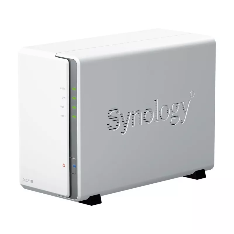 Synology DiskStation DS223J NAS / saugojimo serveris, stalinis, Realtek RTD1619B, 1 GB DDR4, DiskStation Manager, baltas
