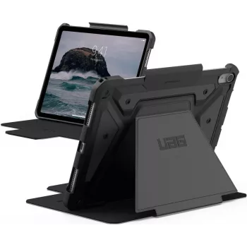 Urban Armor Gear UAG - Dėklas su atverčiamu dangteliu planšetei - Patvarus - poliuretanas (PU) - Juoda - skirta Apple 11 colių iPad Air M2 Wi-Fi, M2 Wi-Fi + Cellular, M3 Wi-Fi, M3 Wi-Fi + Cellular