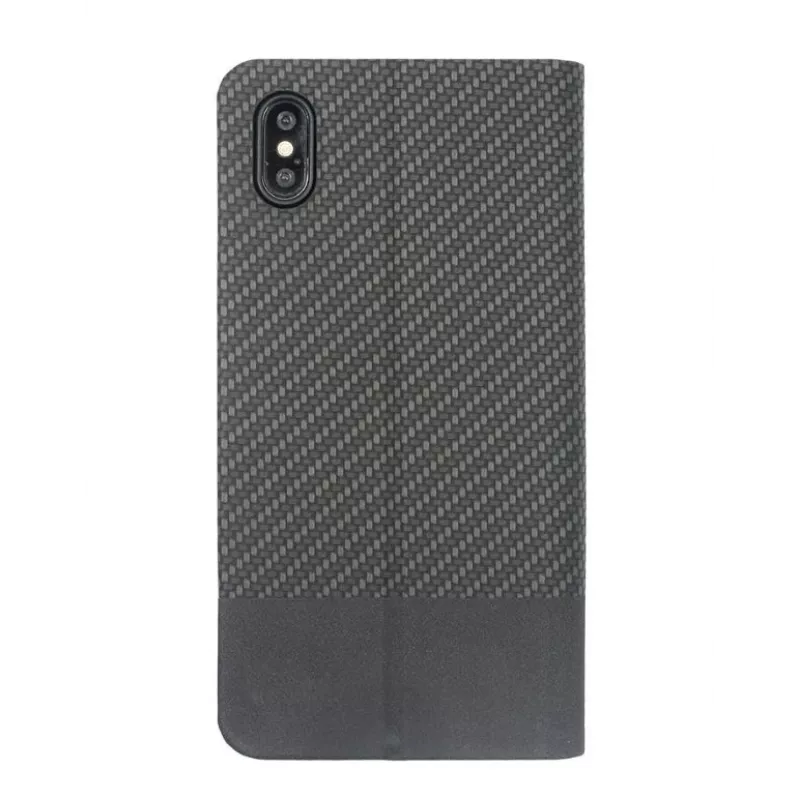 Knyginis dėklas iPhone XS Tellur Carbon – juodas