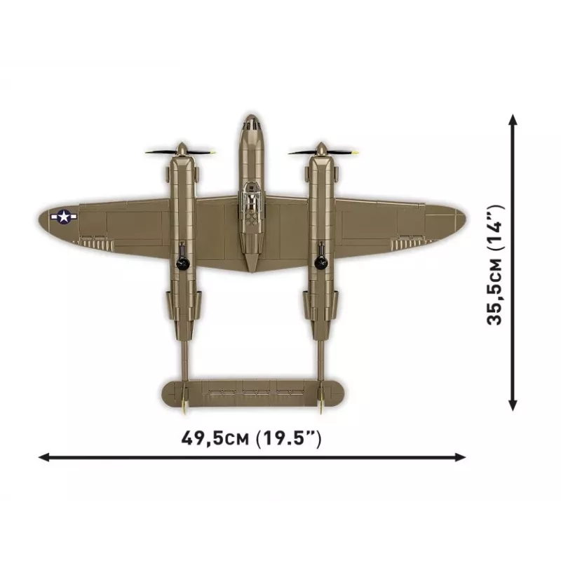 Cobi Building Blocks Lockheed P-38H Lightning rinkinys 5763 – konstruktorius, kolekcinis lėktuvo modelis
