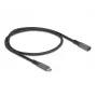 DeLOCK USB ilginimo kabelis USB Type-C kištukas į lizdą 10 Gbps 0,5 m pilkas metalinis