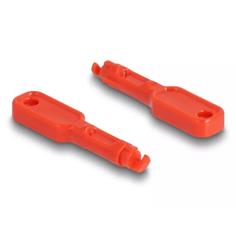 RJ-45 prievado blokatorius DeLOCK 20928 raudonas plastikinis 11 vnt.