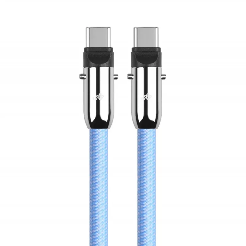 2-in-1 USB-C laidas 1 m mėlynas