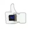 NeXtime klok 5185wi Mini Thumbs Up, 20,5x21 cm, sieninis, baltas/sidabrinis