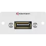 Kindermann Konnect 50 alu pusės dydžio adapterio plokštė - modulinė snap-in - DisplayPort - anoduotas aliuminis (7444000888)