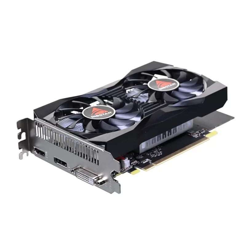 Diskreti vaizdo plokštė BIOSTAR GeForce GTX 1050 4 GB GDDR5, 1455 MHz boost, 128 bit, PCIe 3.0, 2 ventiliatoriai