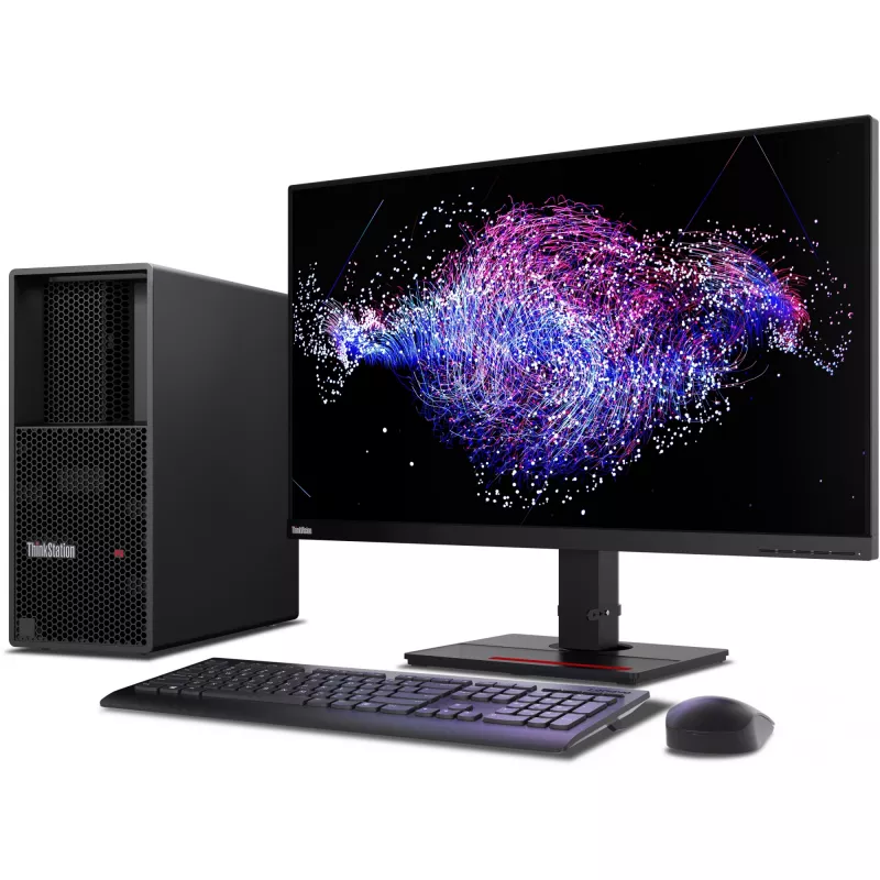 Lenovo ThinkStation P3 Tower Gen 2 Intel Core Ultra 5 245K 32 GB DDR5-SDRAM 512 GB SSD Windows 11 Pro darbo stotis juoda