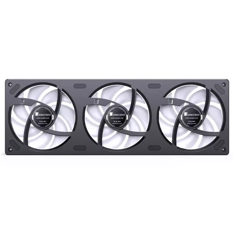 Ventiliatorių komplektas radiatoriui Jonsbo ZB-360 Reverse Blade PWM ARGB 360mm Juodas