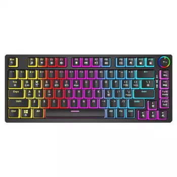 Belaidė mechaninė klaviatūra Savio SAVGK-PHENIX YELLOW PUDDING, Gateron Yellow Pro, 75 %, geltona, USB