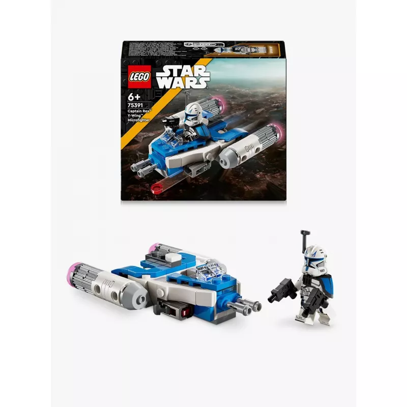 LEGO Star Wars „Kapitonas Reksas“ Y-Wing mikro naikintuvas – žaislinis laivas su minifigūrėle, 6+ metų berniukams