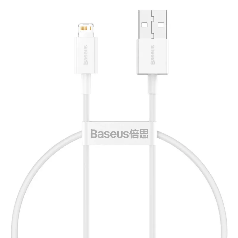 Baseus Superior Series laidas USB į Lightning, 2,4 A, 0,25 m (baltas)