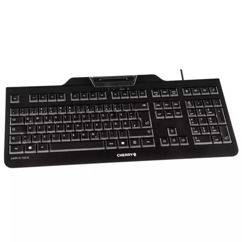 CHERRY KC 1000 SC klaviatūra Universali USB AZERTY Belgijos juoda