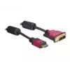 Kabelis HDMI - DVI DeLOCK 84343 3,0 m vyriškas / vyriškas
