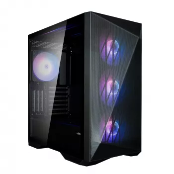 Zalman Z9 Iceberg MS juodas ATX vidutinis bokštas kompiuterio korpusas su 4x 140 mm ARGB ventiliatoriais