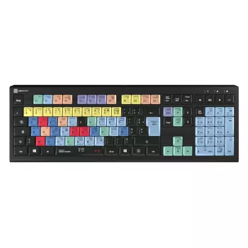 Klaviatūra Logickeyboard LKB-CBASE-A2PC-FR Universal USB AZERTY prancūziška juoda