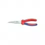 Knipex mechaniko replės 200 mm, 1 forma, tiesios, daugiakomponentė rankena, chromuotos