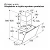 Sieninis gartraukis Bosch DWK65DK20, 590×325×690 mm, 550 m³/h, 3 greičiai, 62 dB, baltas, aliumininis riebalų filtras