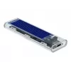 SSD korpusas DeLOCK 42620 išorinis korpusas M.2 NVMe PCIe SSD su USB Type-C moterišku permatomu