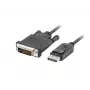 Vaizdo kabelio adapteris LANBERG DisplayPort į DVI-D CA-DPDV-10CU-0018-BK, 1,8 m, juodas