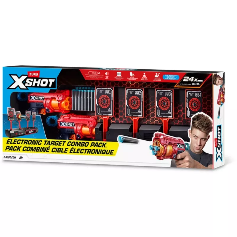 XSHOT Interaktyvioji Taikinys & Fury 4 2 rinkinys, Šaudyklė