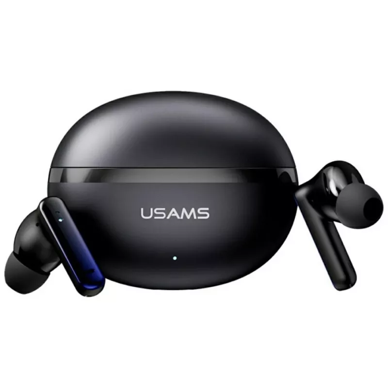 Belaidės Bluetooth ausinės Usams TWS E02 ANC+ENC juodos